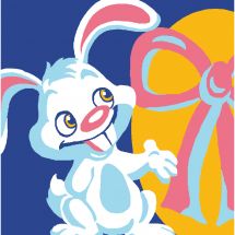 Kit di tela per bambini - Luc Créations - Coniglio ed uovo