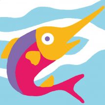 Kit di tela per bambini - Luc Créations - Pesce spada