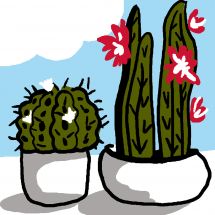 Kit di tela per bambini - Luc Créations - Cactus