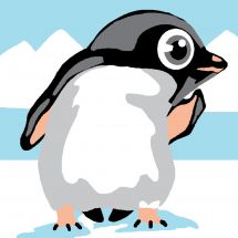 Kit di tela per bambini - Luc Créations - Pinguino