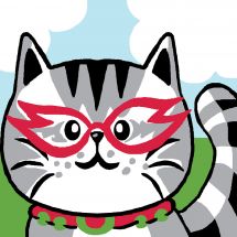 Kit di tela per bambini - Luc Créations - Gatto con occhiali