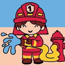 Kit di tela per bambini - Luc Créations - Pompiere