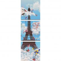 Kit punto croce con perle - Nova Sloboda - Torre Eiffel Trittico