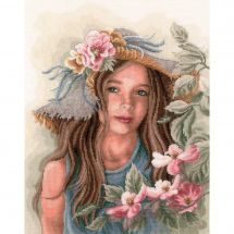 Kit Punto Croce - Lanarte - Piccola ragazza al cappello