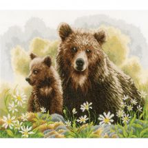 Kit Punto Croce - Lanarte - Orso nel bosco
