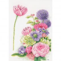 Kit Punto Croce - Lanarte - Bellezza floreale - Etamina