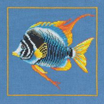 kit ricamo a punto croce - Lanarte - Pesce zebra di fuoco