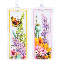Kit segnalibro da ricamo - Lanarte - Mazzo di fiori