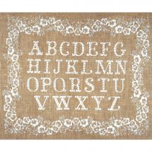 Kit Punto Croce - Le Bonheur des Dames - Alfabeto monocromatico