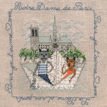 kit ricamo a punto croce - Le Bonheur des Dames - Passeggiata a Notre-Dame