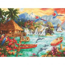 Kit Punto Croce - Letistitch - La vita sull'isola