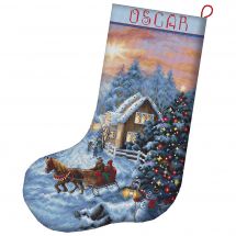 Kit calza di Natale da ricamare - Letistitch - Vigilia di Natale