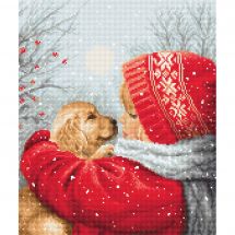 kit ricamo a punto croce - Letistitch - Abbraccio di Natale