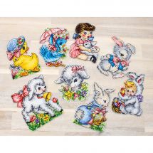 Kit di ornamenti da ricamare - Letistitch - Kit di figurine di Pasqua