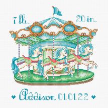 Kit Punto Croce - Letistitch - Bébé Caroussel - Garçon