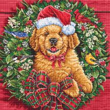 kit ricamo a punto croce - Letistitch - Cucciolo di Natale