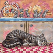 kit ricamo a punto croce - Letistitch - Quando il gatto dorme...