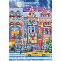 kit ricamo a punto croce - Letistitch - Case in inverno