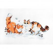 kit ricamo a punto croce - Letistitch - Gattini d'inverno