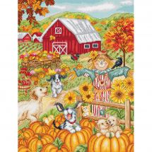 kit ricamo a punto croce - Letistitch - Fattoria in autunno