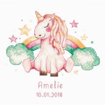 Kit Punto Croce - Luca-S - Unicorno arcobaleno
