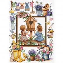 kit ricamo a punto croce - Luca-S - Giardino di primavera