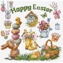 kit ricamo a punto croce - Luca-S - Buona pasqua