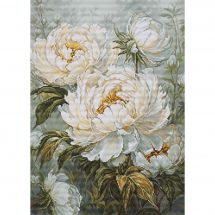 kit ricamo a punto croce - Luca-S - Peonie di primavera