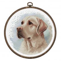 Kit per ricamo a punto croce con tamburo - Luca-S - Il Labrador retriever