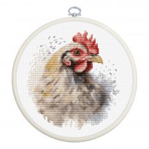 Kit punto croce con tamburo - Luca-S - La gallina