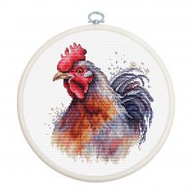 Kit punto croce con tamburo - Luca-S - Il gallo 