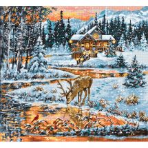 Kit Punto Croce - Luca-S - Capanna coperta di neve