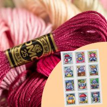 Filo per ricamo - LunarFoxStitch - Set di fili solo - Calendario dei Piccoli Piccioni