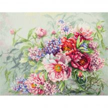 Kit Punto Croce - Magic Needle - Peonie e ortensie