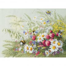Kit Punto Croce - Magic Needle - Cuscino da ricamare Margherite 