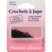Ganci a gonna - Couture loisirs - 14 Uncinetto neri - Taglia 2