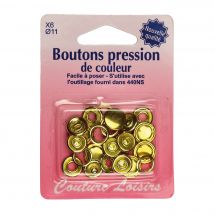 Bottoni a pressione - Couture loisirs - Ricarica 6 pressioni dorate