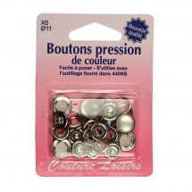 Bottoni a pressione - Couture loisirs - Ricarica 6 bottoni a pressione perla