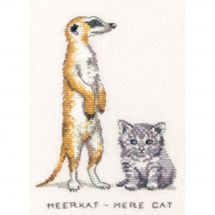 kit ricamo a punto croce - Héritage - Meerket madre gatto