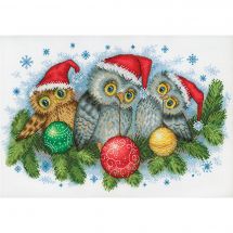 Kit Punto Croce - MP Studia - Civette di natale