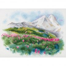 kit ricamo a punto croce - Aquarelle by MP Studia - Estate su Elbrus
