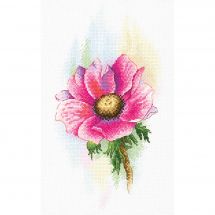Kit Punto Croce - Aquarelle by MP Studia - Anemone rosa