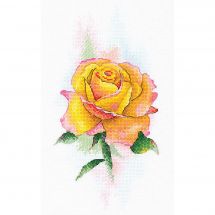 Kit Punto Croce - Aquarelle by MP Studia - Rosa gialla