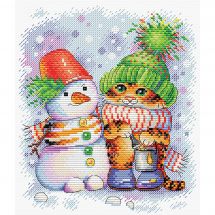 Kit Punto Croce - MP Studia - Amici nella neve