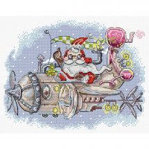 Kit Punto Croce - MP Studia - Babbo Natale in volo