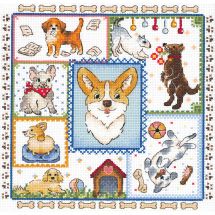 kit ricamo a punto croce - MP Studia - Il paradiso dei cani