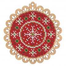 Kit di ornamenti da ricamare - MP Studia - Palla di Natale roso