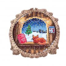 Kit di ornamenti da ricamare - MP Studia - L'inverno alla finestra