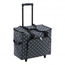 Borsa per macchina da cucire - Hobby Gift - Valigetta - Piselli grigi