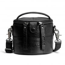 Custodia in pelle a maglia - Muud - Borsa Saturn Mini in maglia - Nero